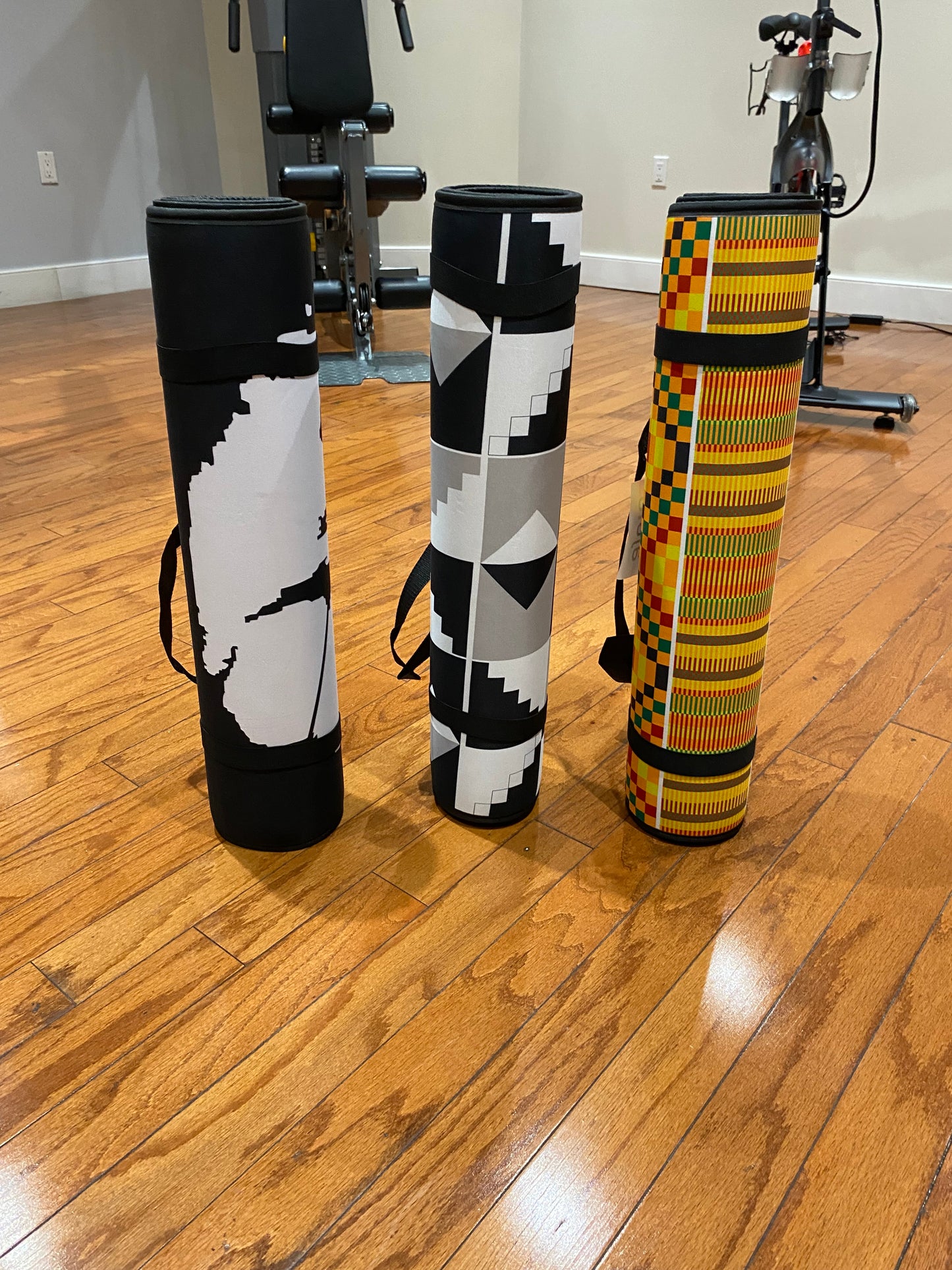 Monochrome Kente Yoga Mat